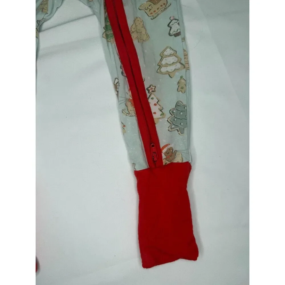 Angel Dear Baby 6-12M Bamboo Christmas Pajamas Cookies Holiday Zip Sleeper